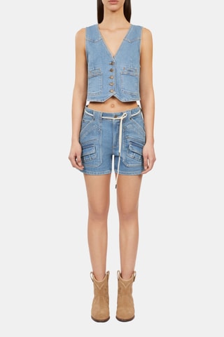 Gilet sans manches en jean - Bleu clair