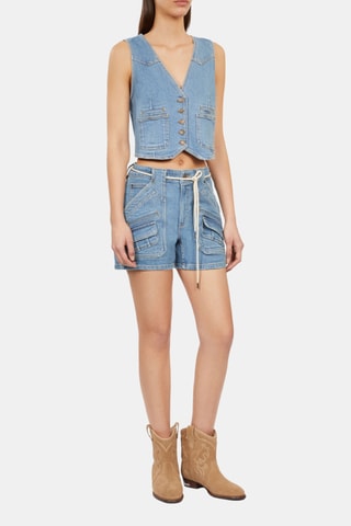 Gilet sans manches en jean - Bleu clair