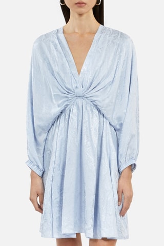 Robe patineuse en soie - Bleu clair