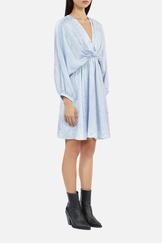 Robe patineuse en soie - Bleu clair