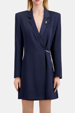 Robe portefeuille - Bleu marine