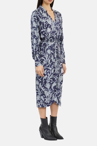 Robe midi - Bleu marine