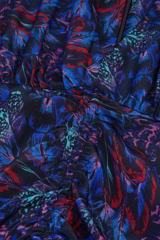 Robe patineuse en soie - Bleu