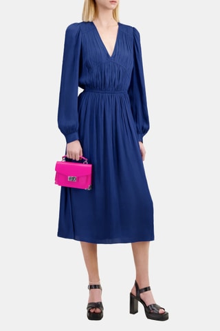 Robe midi - Bleu