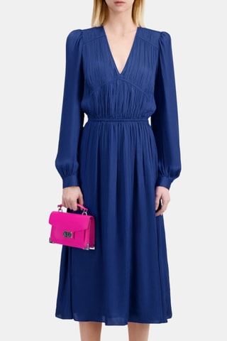 Robe midi - Bleu