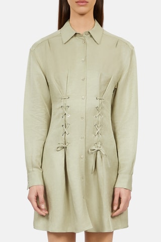 Robe chemise en lin - Vert clair