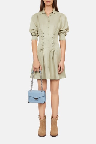 Robe chemise en lin - Vert clair