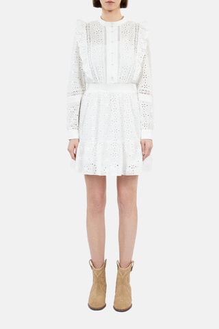 Robe patineuse en broderie anglaise - Blanc