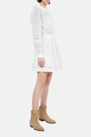Robe patineuse en broderie anglaise - Blanc