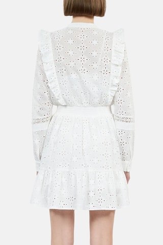 Robe patineuse en broderie anglaise - Blanc