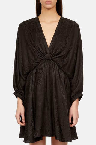 Robe patineuse en soie - Noir