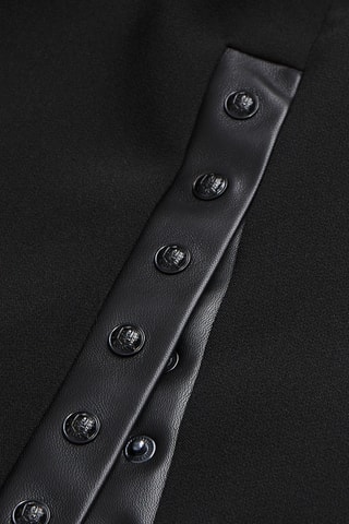 Minijupe en cuir - Noir