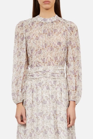 Robe midi - Blanc cassé