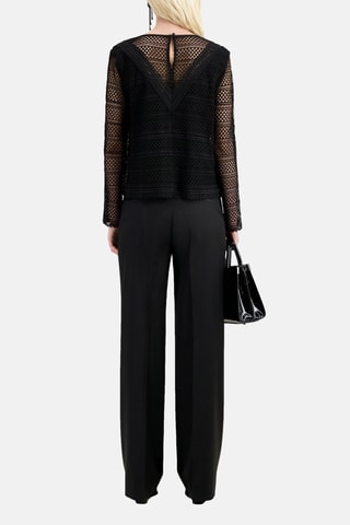 Top en dentelle - Noir