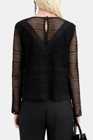 Top en dentelle - Noir