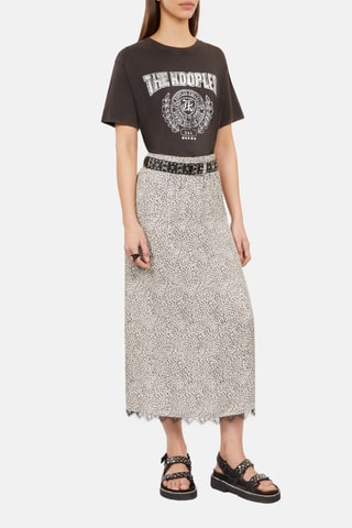 Jupe longue taille haute - Blanc et noir