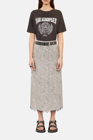 Jupe longue taille haute - Blanc et noir