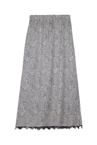 Jupe longue taille haute - Blanc et noir