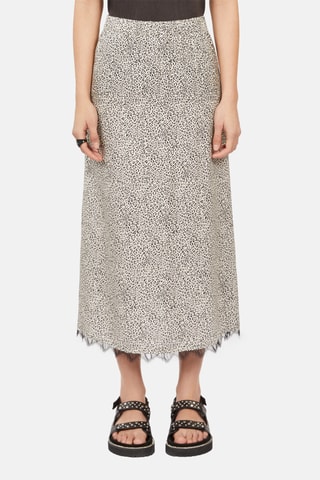 Jupe longue taille haute - Blanc et noir