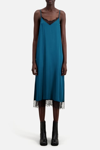 Robe midi - Bleu canard