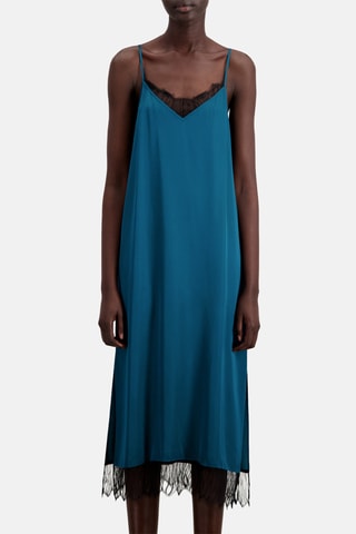 Robe midi - Bleu canard