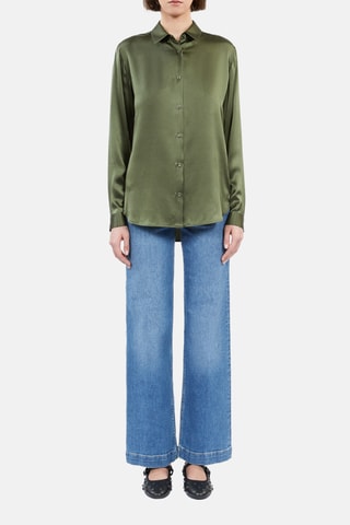 Chemisier en soie - Kaki