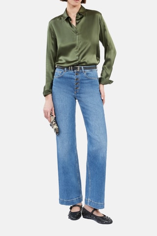 Chemisier en soie - Kaki