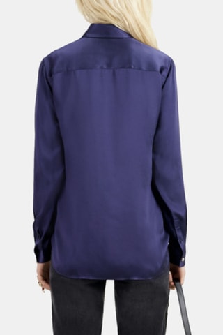 Chemisier en soie - Bleu marine