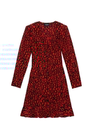 Robe patineuse en soie - Rouge