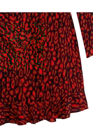 Robe patineuse en soie - Rouge