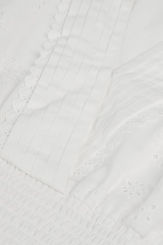 Crop top en broderie anglaise - Blanc