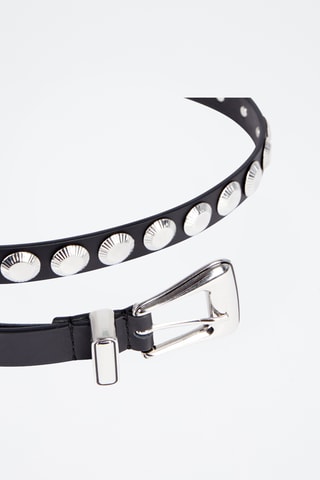 Ceinture en cuir - Noir