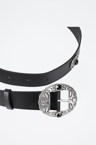 Ceinture en cuir - Noir
