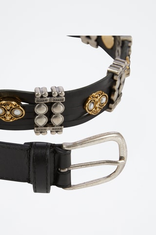 Ceinture en cuir - Noir