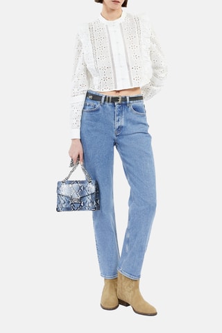 Chemisier en broderie anglaise - Blanc