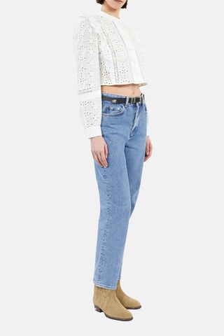 Chemisier en broderie anglaise - Blanc