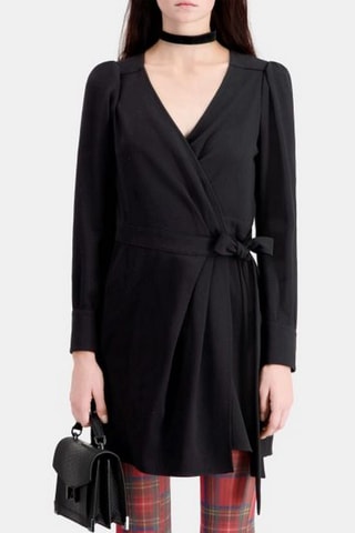 Robe portefeuille - Noir