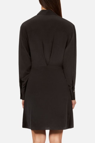 Robe chemise en soie - Noir