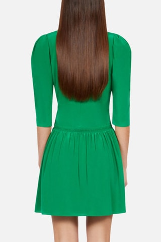 Robe patineuse en soie - Vert