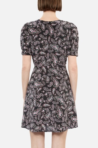 Robe chemise en soie - Noir