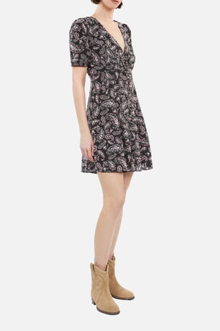 Robe chemise en soie - Noir