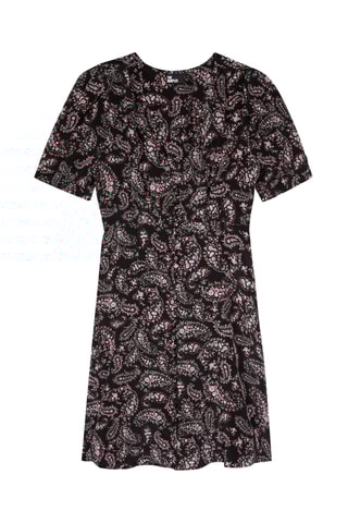 Robe chemise en soie - Noir