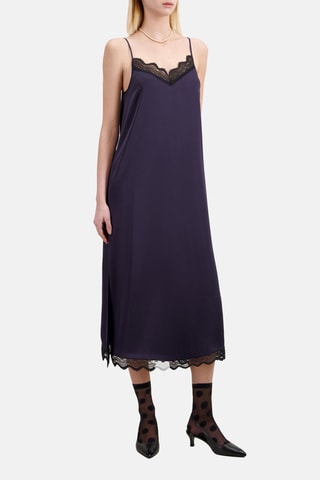 Robe midi - Violet foncé
