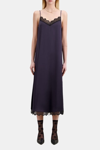 Robe midi - Violet foncé