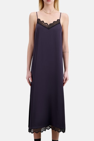 Robe midi - Violet foncé