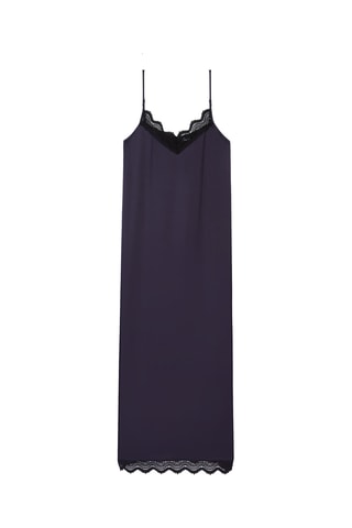 Robe midi - Violet foncé