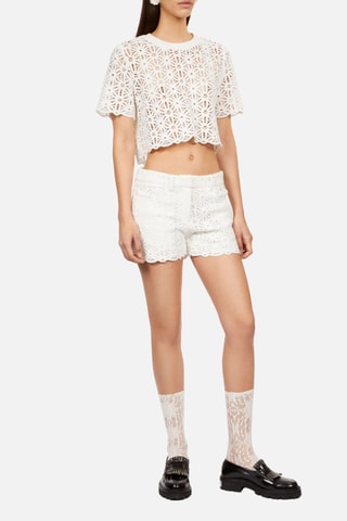 Short en dentelle - Blanc