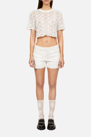Short en dentelle - Blanc