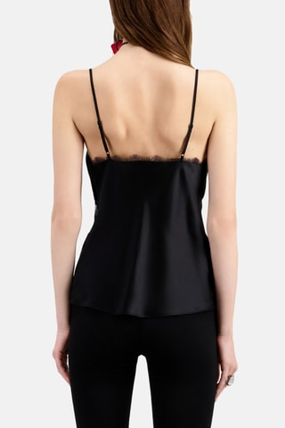 Caraco en soie - Noir