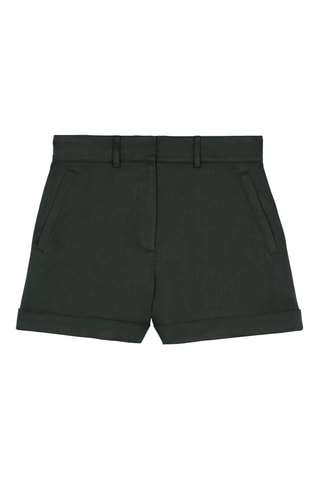 Short en lin - Vert foncé